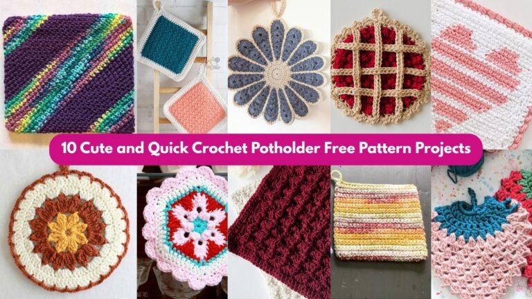 10 Cute and Quick Crochet Potholder Free Pattern Projects