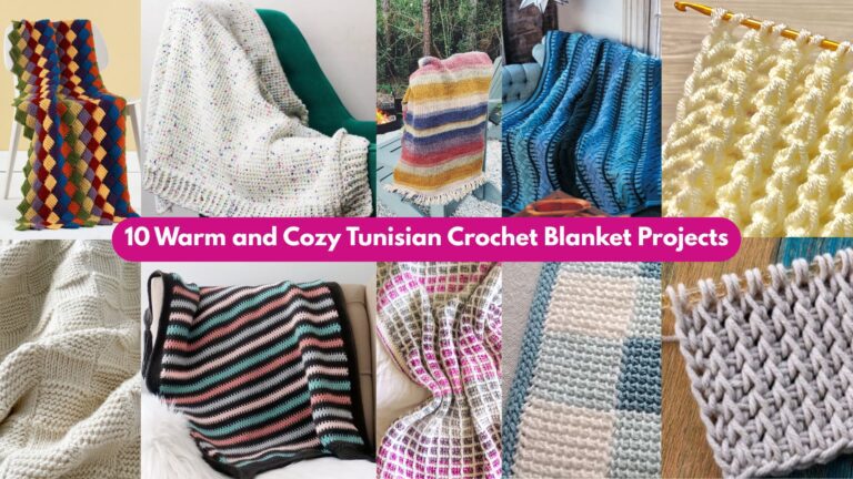10 Warm & Cozy Tunisian Blankets to Crochet This Season