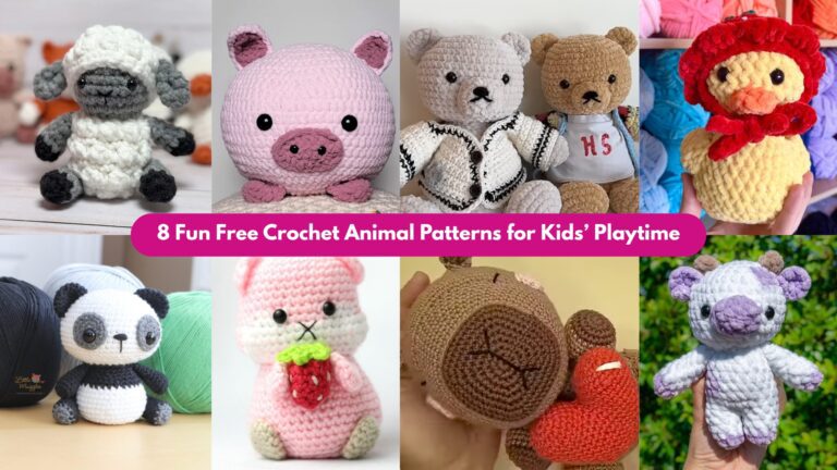 8 Fun Free Crochet Animal Patterns for Kids’ Playtime