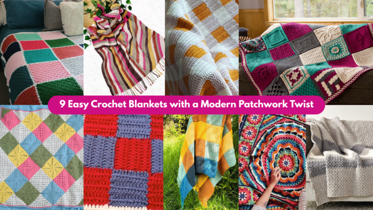 9 Easy Crochet Blankets with a Modern Patchwork Twist