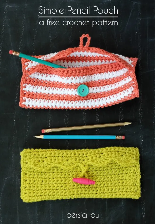 Simple Crochet Pencil Pouch Pattern