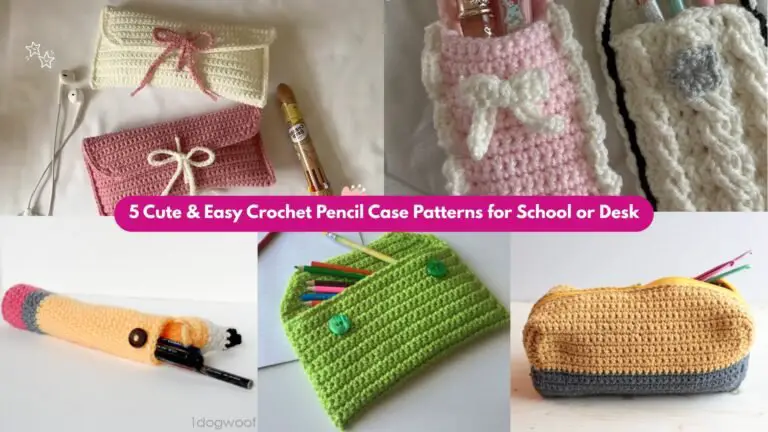 5 Cute & Easy Crochet Pencil Case Patterns for School or Desk