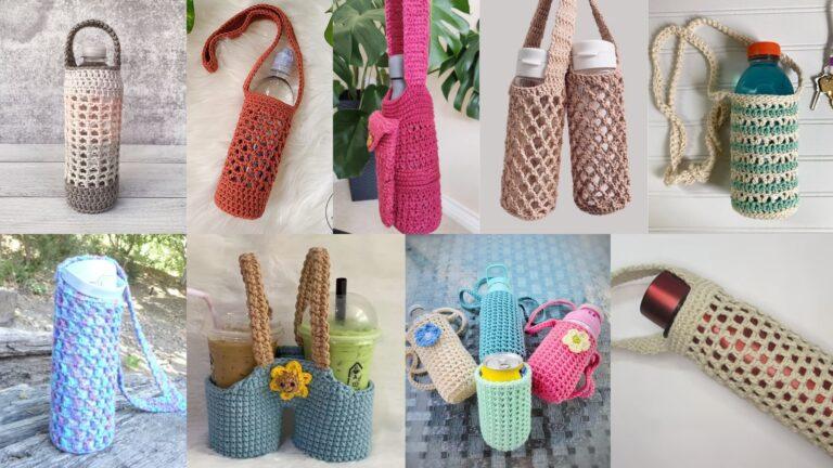 9 Quick Crochet Water Bottle Holders for Weekend Projects