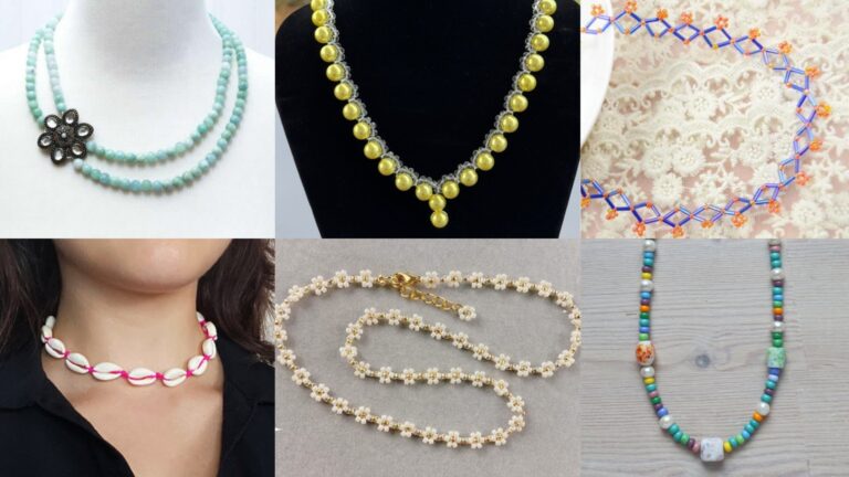 6 Beaded Necklace Patterns for Beginners Using Basic Techniques