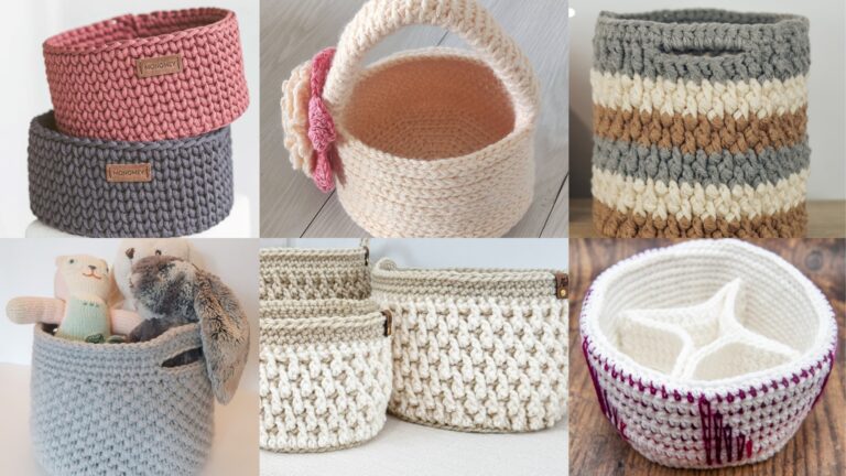 6 Modern Crochet Basket Patterns for Home Decor