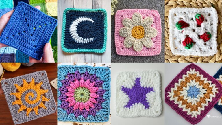 8 Beautiful Crochet Granny Square Patterns for Blankets & More