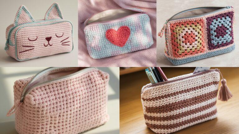 5 Cute Crochet Pencil Pouch Patterns You Can Make Fast