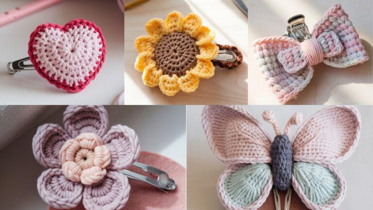 5 Easy Crochet Hair Clip Patterns for Beginners