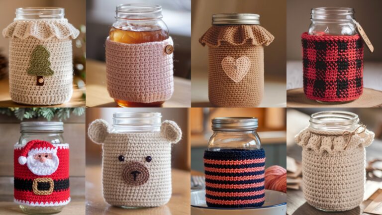 8 Trendy Crochet Mason Jar Cozy Patterns Perfect for Handmade Gifts