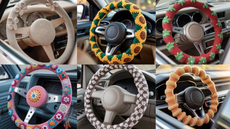 6 Creative Crochet Car Steering Wheel Cover Patterns to Try