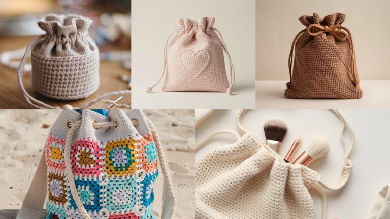 5 Beautiful Crochet Drawstring Bag Patterns for Everyday Carry