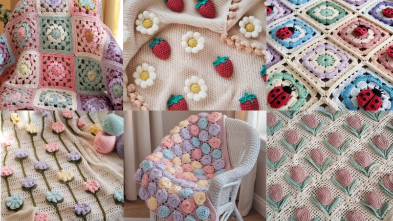 6 Crochet Floral Blanket Patterns for Spring and Summer