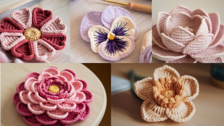 5 Unique Crochet Flower Applique Patterns for Beginners