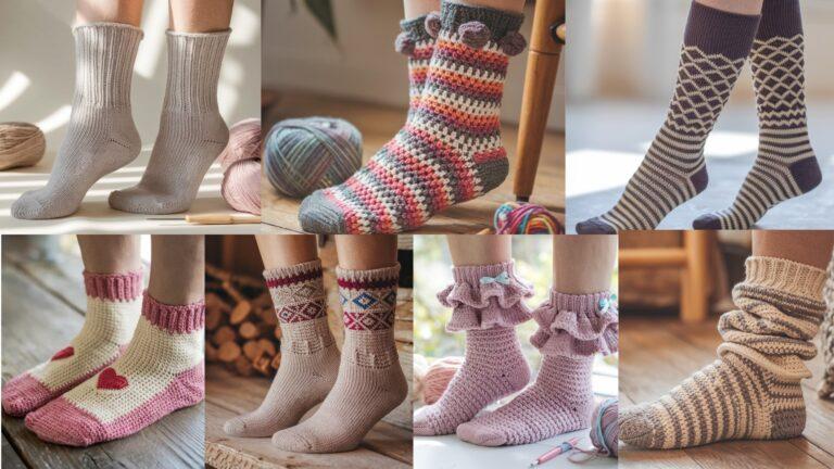 7 Warm & Comfortable Crochet Socks Patterns