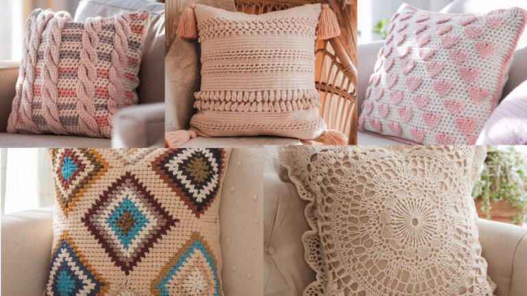 5 Beginner-Friendly Crochet Pillow Cover Patterns