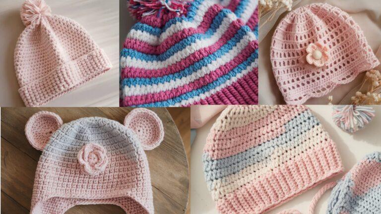 5 Cute Crochet Baby Beanie Patterns with Pom-Poms