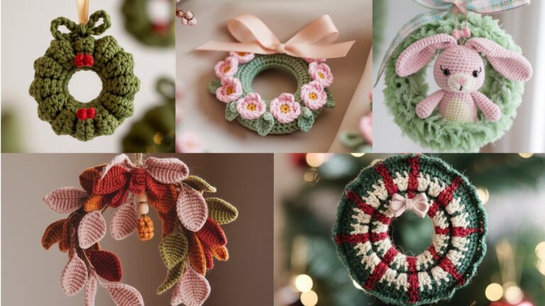 5 Cute Crochet Wreath Ornament Ideas for Holiday Decor