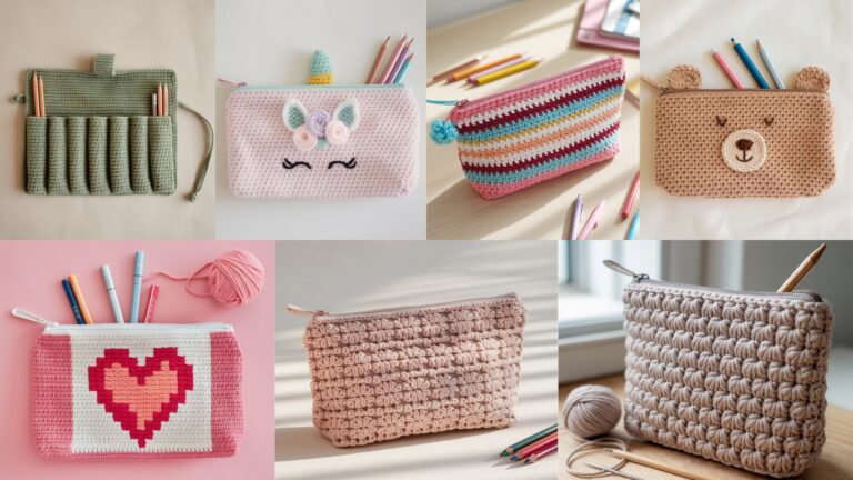 7 Cute Crochet Pencil Pouch Patterns for School & Beyond