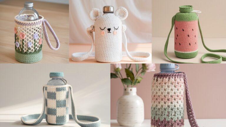 5 Cute and Practical Crochet Water Bottle Carriers to Try