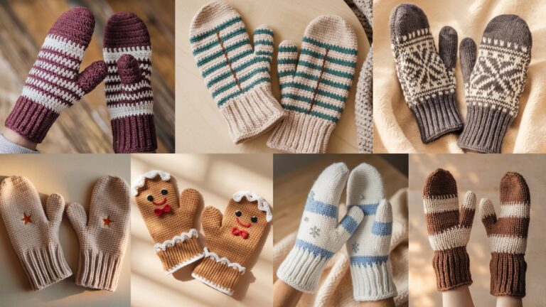 7 Beautiful Crochet Mitten Patterns with Modern Designs