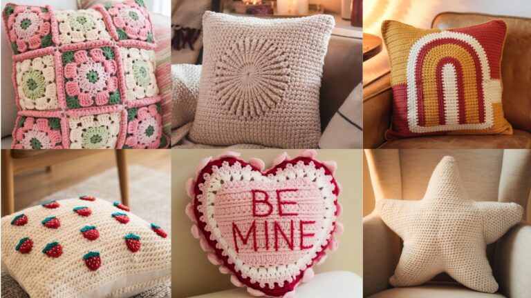 6 Quick & Cute Crochet Pillow Ideas for Every Room