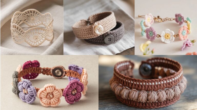 5 Stylish Crochet Bracelets You Can Make in Under an Hour