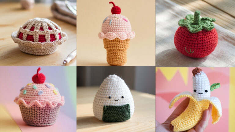 6 Cute Crochet Amigurumi Play Food Patterns for Kids