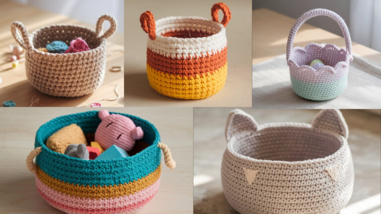 5 Quick & Cute Crochet Mini Basket Patterns for Beginners