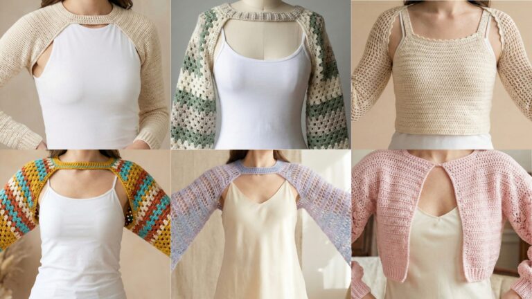 6 Modern Crochet Shrug Sleeves Patterns for Stylish Outfits