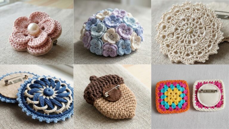 6 Cute & Trendy Crochet Brooch Patterns You’ll Love Making