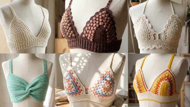 6 Modern Crochet Bralette Patterns for Layering or Summer Wear