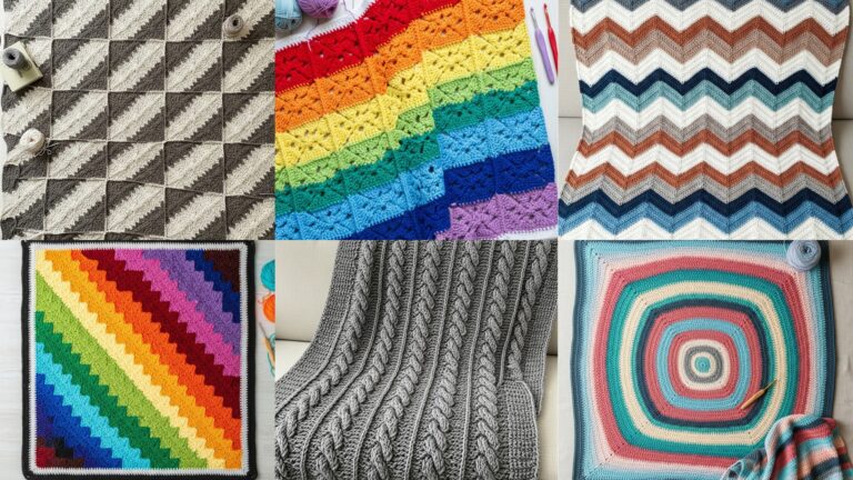 6 Tunisian Crochet Blanket Designs for Warm & Stylish Homes