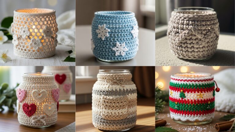 6 Crochet Candle Cover Patterns for Cozy Home Decor