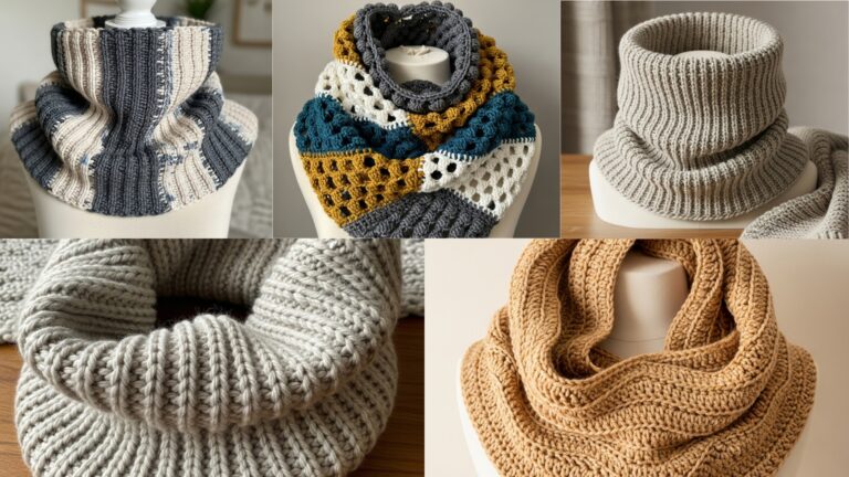 5 Textured Crochet Cowl Patterns for a Chic Look