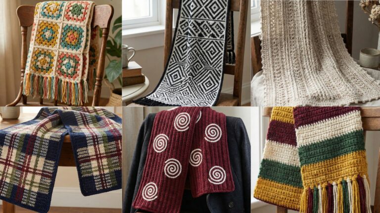 6 Soft & Textured Crochet Scarf Patterns You’ll Want to Wear Daily