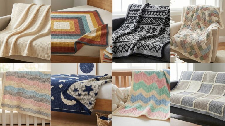 8 Modern Crochet Tunisian Blanket Patterns with Gorgeous Stitch Detail