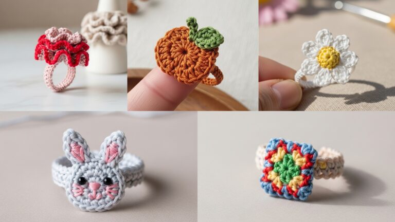 5 Easy & Cute Crochet Ring Patterns for Beginners