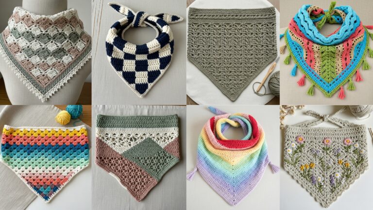 8 Lace & Solid Crochet Bandana Patterns You’ll Adore