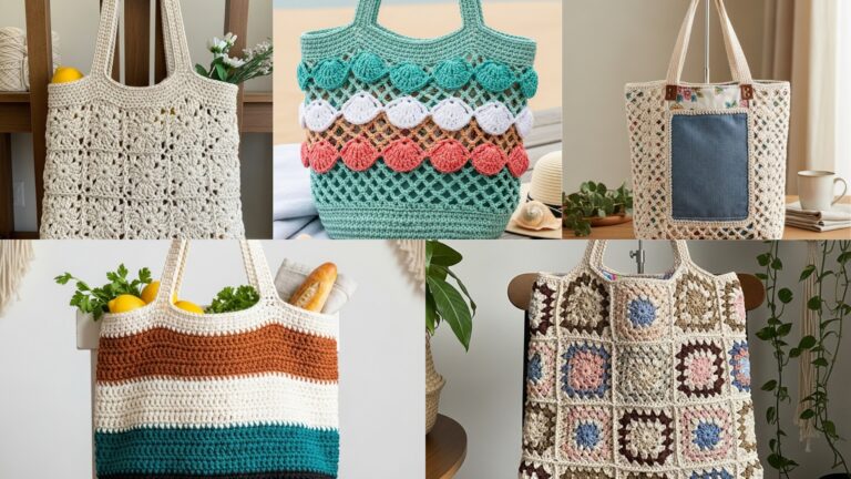 5 Modern Crochet Market Tote Bag Patterns You’ll Love