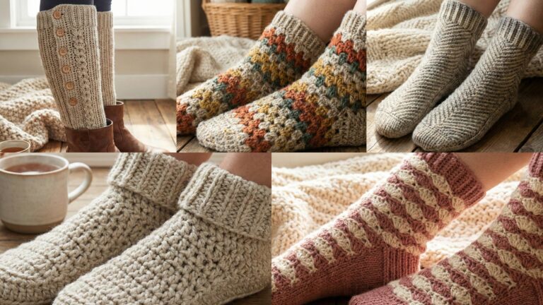 5 Warm Crochet Socks Patterns Perfect for Winter