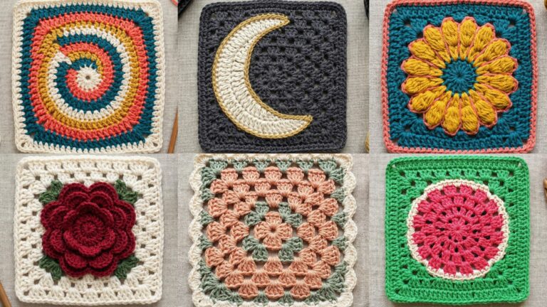 6 Trendy Crochet Granny Square Patterns for Handmade Projects