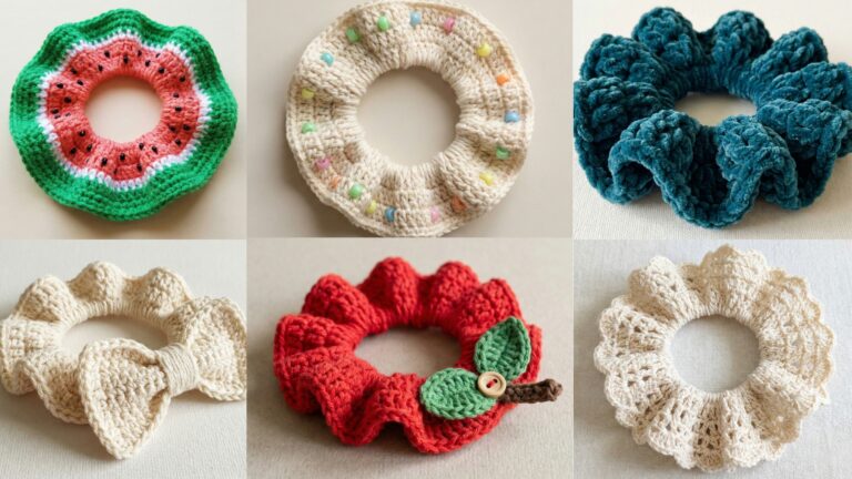 6 Trendy Crochet Scrunchie Patterns for Thick & Thin Hair
