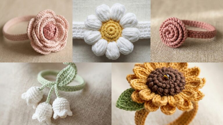 5 Pretty Crochet Floral Ring Patterns for Everyday Wear