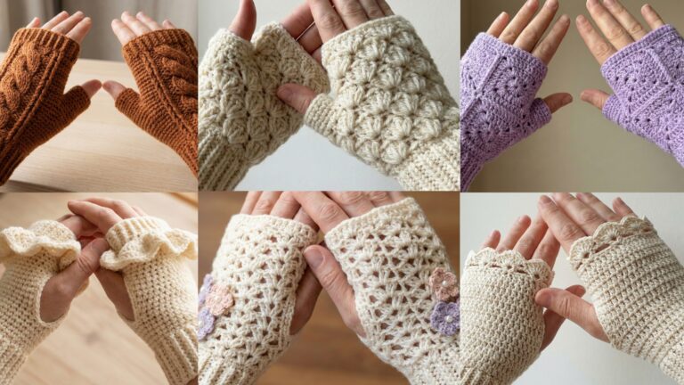 6 Stylish Crochet Fingerless Mittens Patterns for Cold Weather