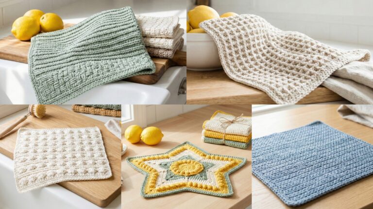 5 Easy Crochet Dishcloth Patterns for Beginners