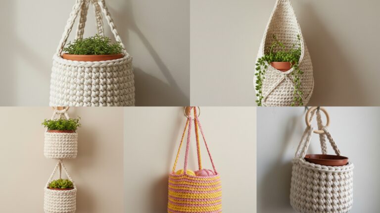5 Handmade Crochet Hanging Basket Patterns for Home Decor