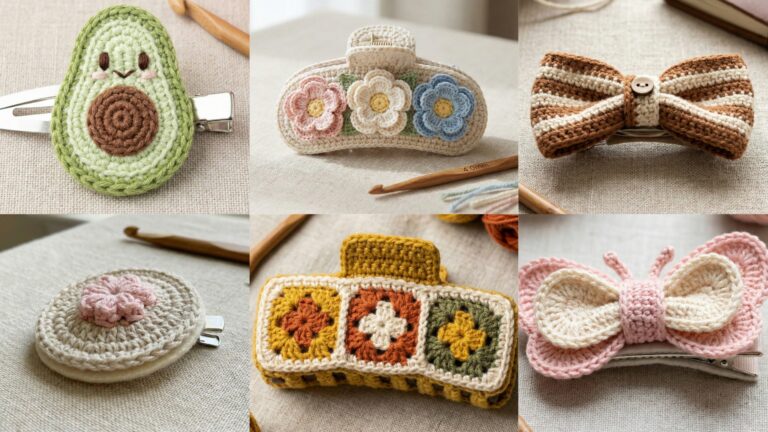 6 Stylish Crochet Hair Clip Patterns for Everyday Outfits