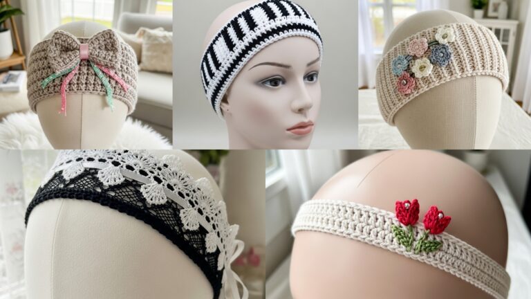 5 Girlish Crochet Headband Patterns for a Chic Look