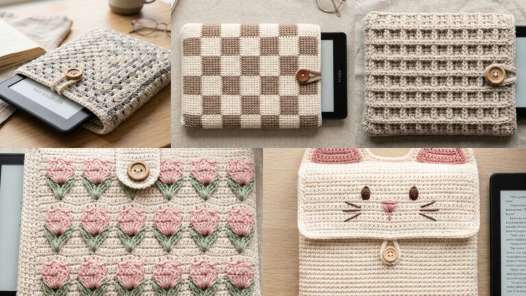 6 Cute Crochet Kindle Sleeve Patterns You’ll Love
