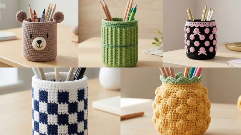 5 Cute Crochet Pencil Holder Patterns for Your Desk